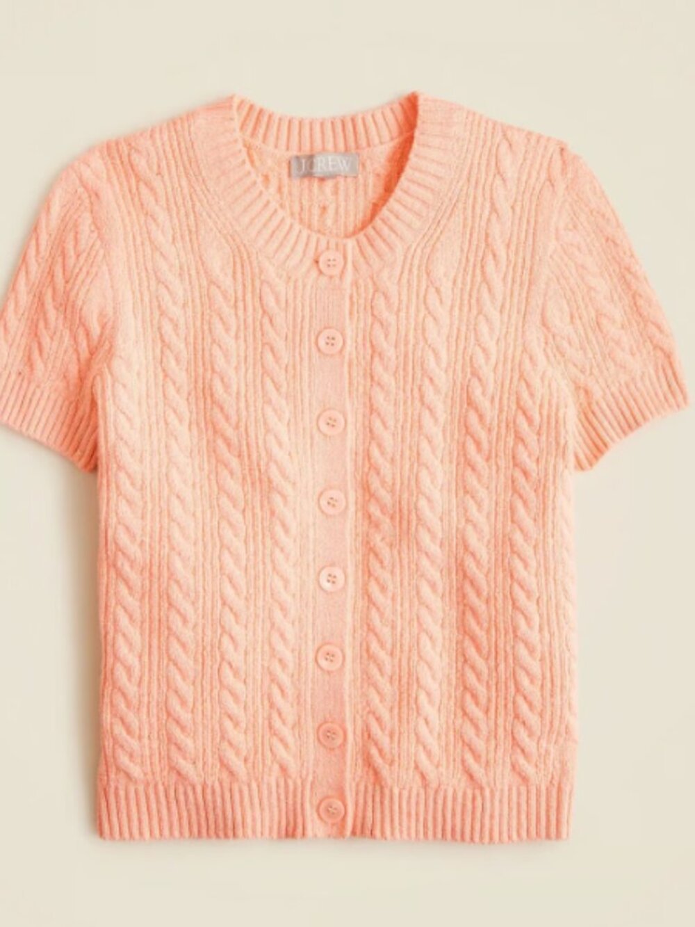 NWT J.Crew Cable knit short sleeve cardigan top